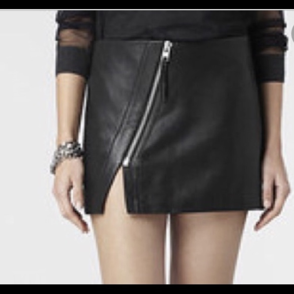 All saints Leather Skirt. Size 2